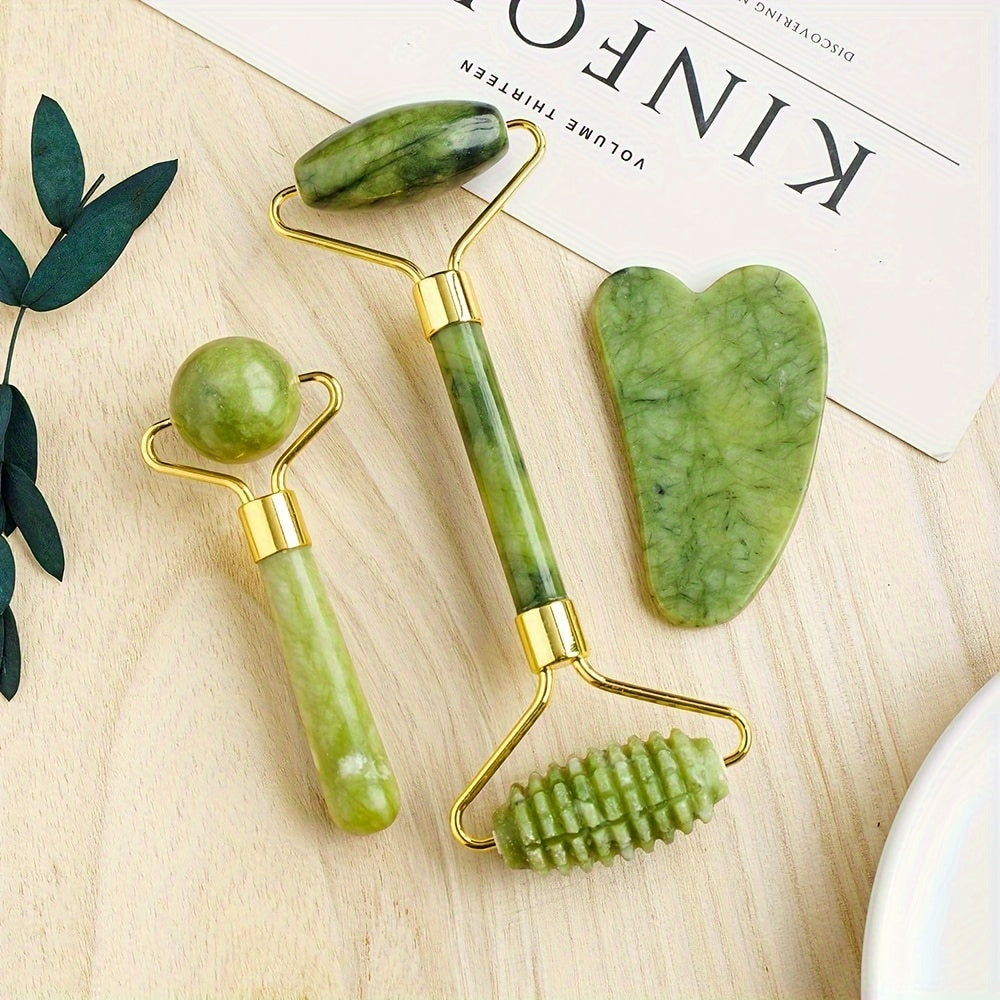 3in1 Jade Roller Gua Sha Set Perfect Mothers Day Gift