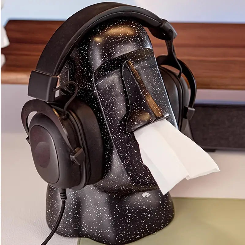 Island Statue Headphone Stand & Tissue Box