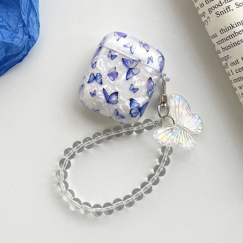 Butterfly Shell Keyring Bracelet Case