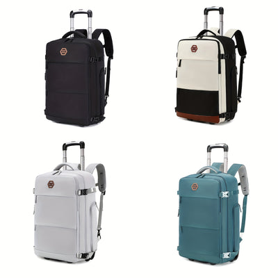 17Inch Rolling Laptop Backpack with Shoe Compartment