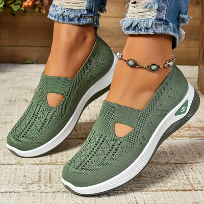 Stylish Womens Knit SlipOn Sneakers for Active Wear