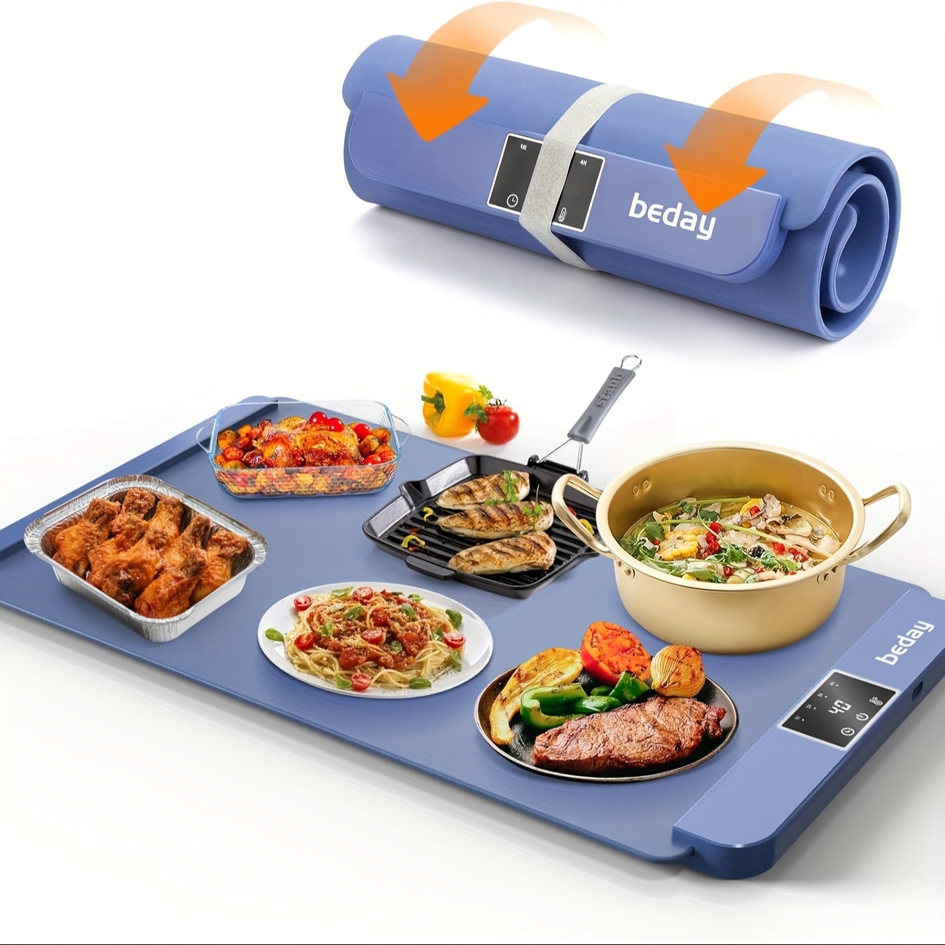 Portable Electric Food Tray with 7 Temperature Settings