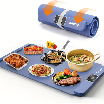 Rollable Electric Food Tray with 7 Temperature Settings