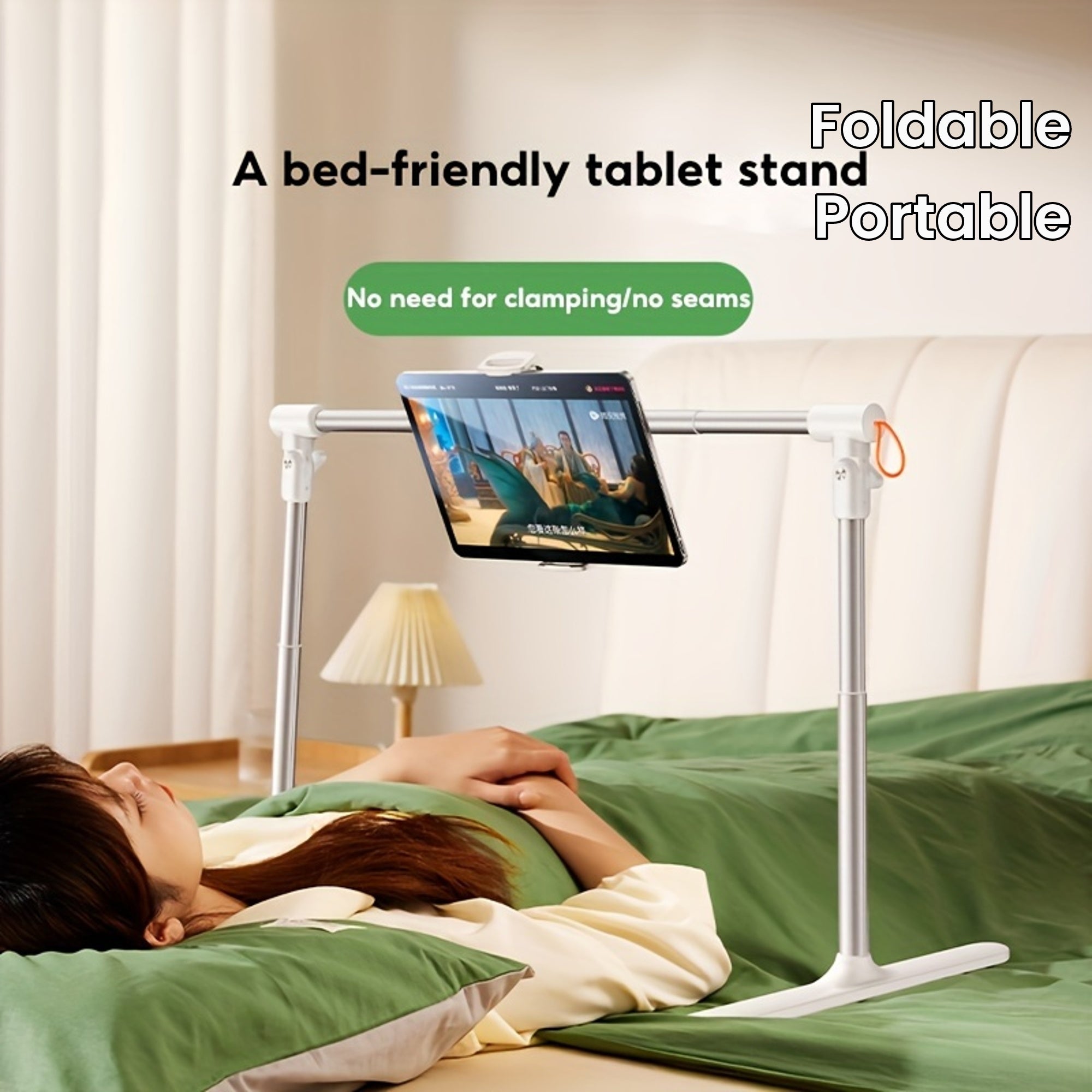 Foldable Adjustable Aluminum Tablet Stand  Portable  Versatile